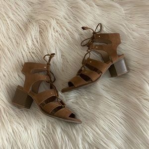 Old Navy Suede Lace Up Heels